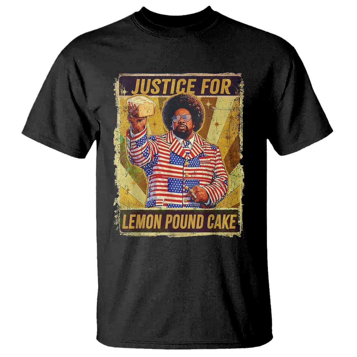 Justice for Lemon Pound Cake Vintage Retro T Shirt Funny Viral Hip Hop Meme Parody Internet Culture Fans TS02 Black Print Your Wear