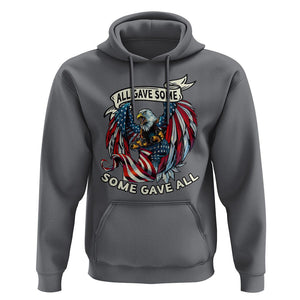 Patriotic American Eagle Hoodie All Gave Some Some Gave All US Flag 4th Of July Independence Day TS02 Charcoal Print Your Wear