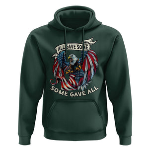 Patriotic American Eagle Hoodie All Gave Some Some Gave All US Flag 4th Of July Independence Day TS02 Dark Forest Green Print Your Wear