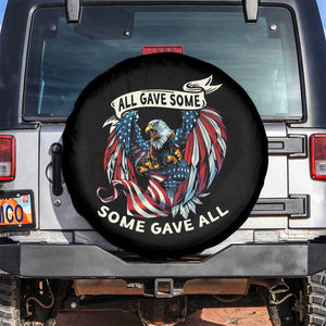 Patriotic American Eagle Spare Tire Cover All Gave Some Some Gave All US Flag 4th Of July Independence Day TS02 No hole Black Print Your Wear