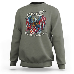 Patriotic American Eagle Sweatshirt All Gave Some Some Gave All US Flag 4th Of July Independence Day TS02 Military Green Print Your Wear