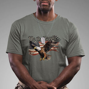 Patriotic American Eagle T Shirt We The People US Flag Freedom Tour 4th of July TS02 Military Green Print Your Wear