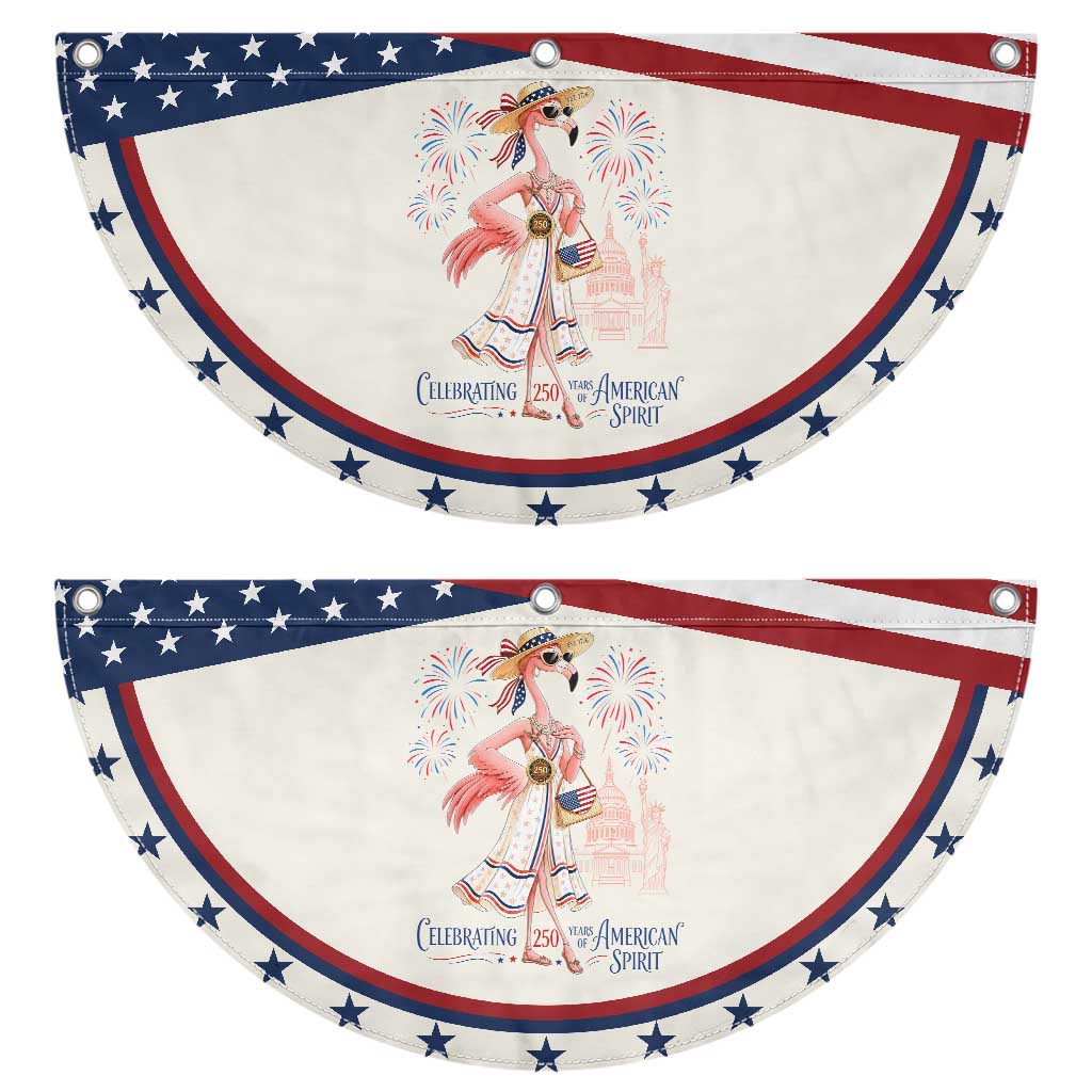 Celebrating 250 Years of American Spirit Flamingo Patriotic Fan Flag Cute Tropical Bird Summer Landmarks Fireworks TS02 2pcs pack Classic Beige Print Your Wear