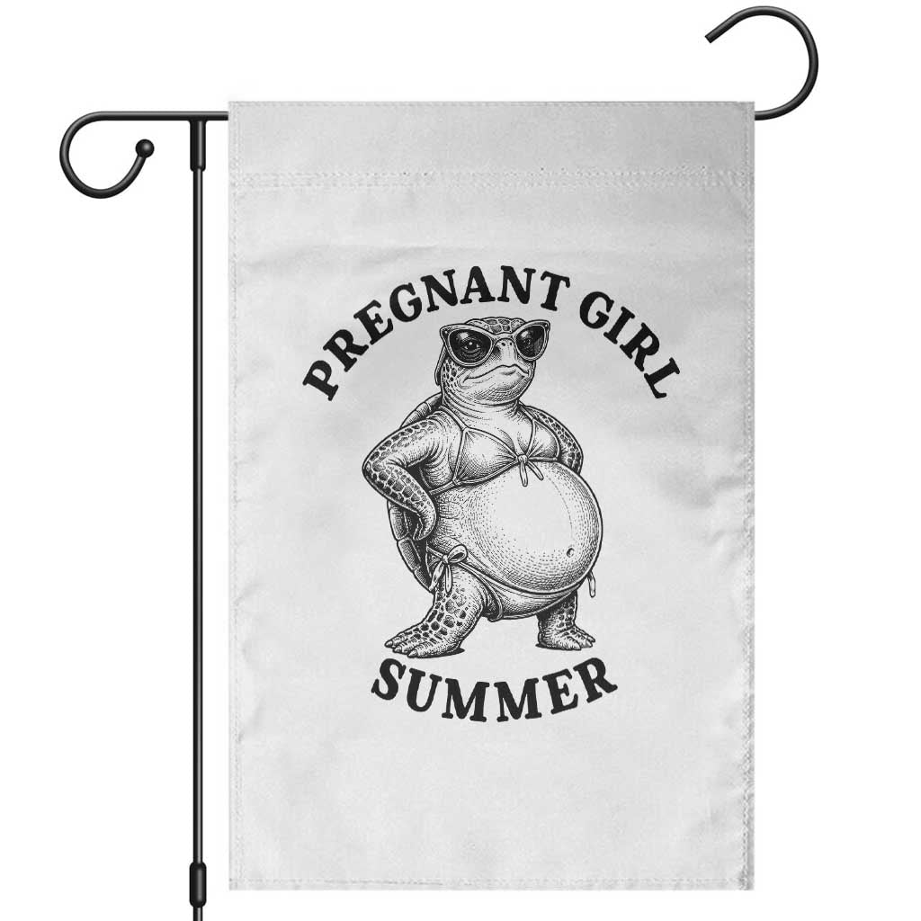 Funny Pregnant Girl Summer Turtle Garden Flag Cute Stipple Maternity Bikini Sea Turtle Beach TS02 White Print Your Wear
