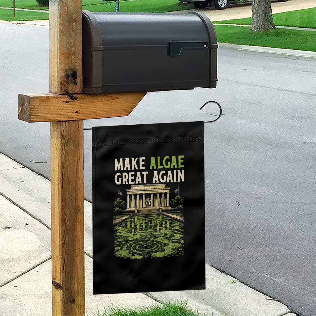 Make Algae Great Again Lincoln Memorial Reflecting Pool Graphic Garden Flag Funny Washington DC Viral Swamp Meme TS02 Print Your Wear