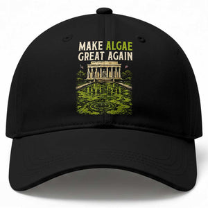 Make Algae Great Again Lincoln Memorial Reflecting Pool Graphic Baseball Cap Funny Washington DC Viral Swamp Meme TS02 Print Your Wear