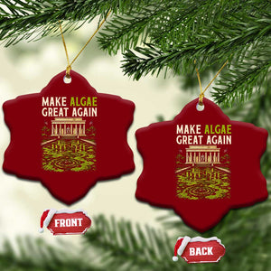 Make Algae Great Again Lincoln Memorial Reflecting Pool Graphic Ceramic Ornament Funny Washington DC Viral Swamp Meme TS02 Print Your Wear