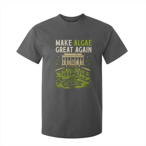 Make Algae Great Again Lincoln Memorial Reflecting Pool Graphic T Shirt For Kid Funny Washington DC Viral Swamp Meme TS02 Dark Heather Print Your Wear