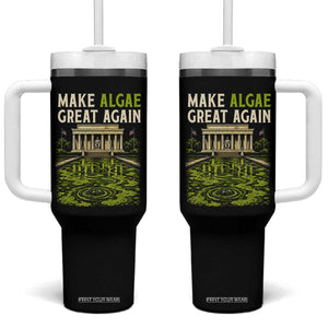 Make Algae Great Again Lincoln Memorial Reflecting Pool Graphic Tumbler With Handle Funny Washington DC Viral Swamp Meme TS02 One Size: 40 oz Black Print Your Wear