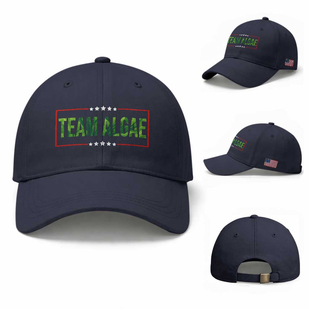 Team Algae Satire Baseball Cap Funny Lincoln Memorial Reflecting Pool Meme Parody TS02 Baseball Cap Universal Fit Navy Print Your Wear