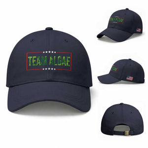 Team Algae Satire Baseball Cap Funny Lincoln Memorial Reflecting Pool Meme Parody TS02 Baseball Cap Universal Fit Navy Print Your Wear