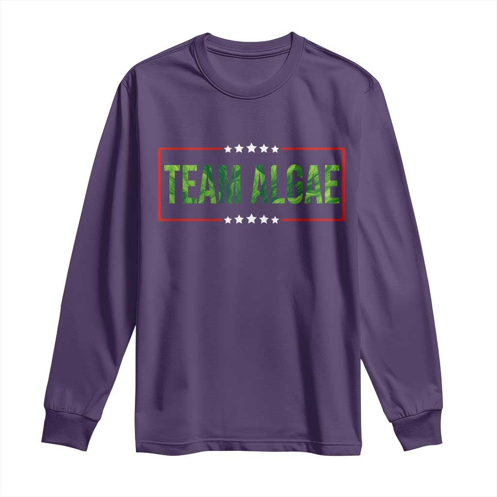Team Algae Satire Long Sleeve Shirt Funny Lincoln Memorial Reflecting Pool Meme Parody TS02 Purple Print Your Wear