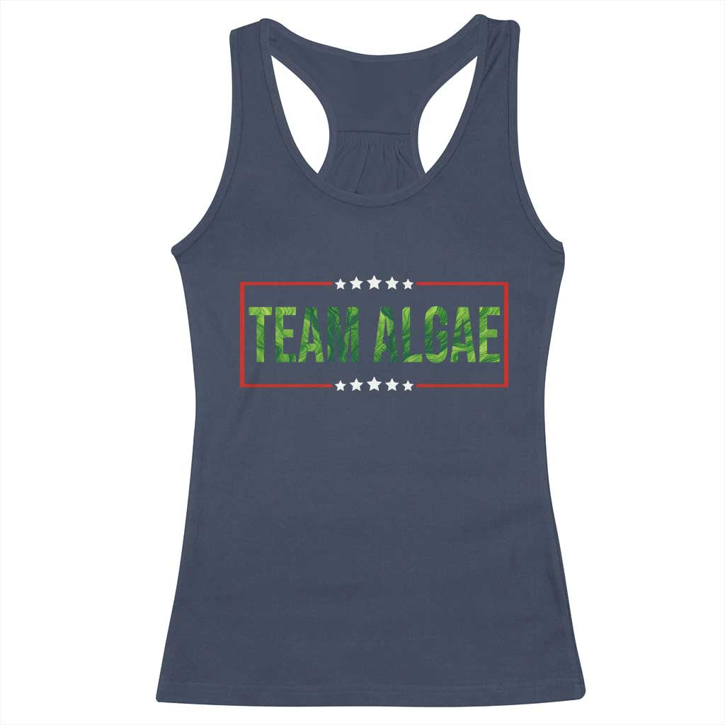 Team Algae Satire Racerback Tank Top Funny Lincoln Memorial Reflecting Pool Meme Parody TS02 Navy Print Your Wear