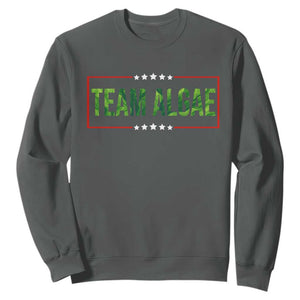 Team Algae Satire Sweatshirt Funny Lincoln Memorial Reflecting Pool Meme Parody TS02 Dark Heather Print Your Wear