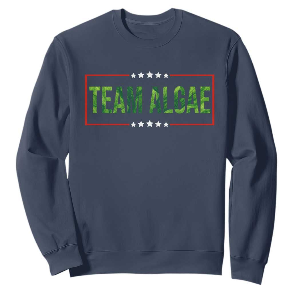 Team Algae Satire Sweatshirt Funny Lincoln Memorial Reflecting Pool Meme Parody TS02 Navy Print Your Wear