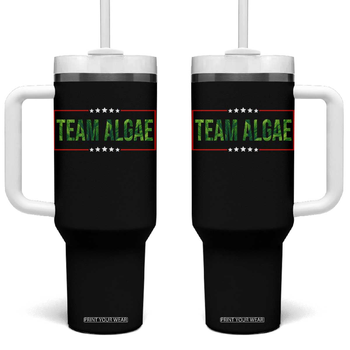 Team Algae Satire Tumbler With Handle Funny Lincoln Memorial Reflecting Pool Meme Parody TS02 One Size: 40 oz Black Print Your Wear