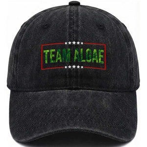 Team Algae Satire Washed Cotton Baseball Cap Funny Lincoln Memorial Reflecting Pool Meme Parody TS02 Print Your Wear