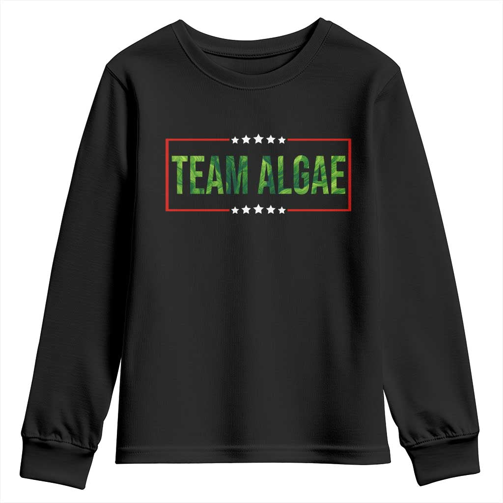 Team Algae Satire Youth Sweatshirt Funny Lincoln Memorial Reflecting Pool Meme Parody TS02 Black Print Your Wear
