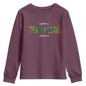 Team Algae Satire Youth Sweatshirt Funny Lincoln Memorial Reflecting Pool Meme Parody TS02 Maroon Print Your Wear