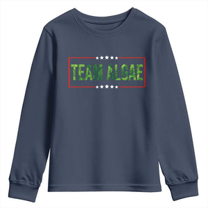 Team Algae Satire Youth Sweatshirt Funny Lincoln Memorial Reflecting Pool Meme Parody TS02 Navy Print Your Wear