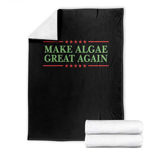 Make Algae Great Again Retro Throw Blanket Funny Lincoln Memorial Reflecting Pool Parody Meme TS02 Black Print Your Wear