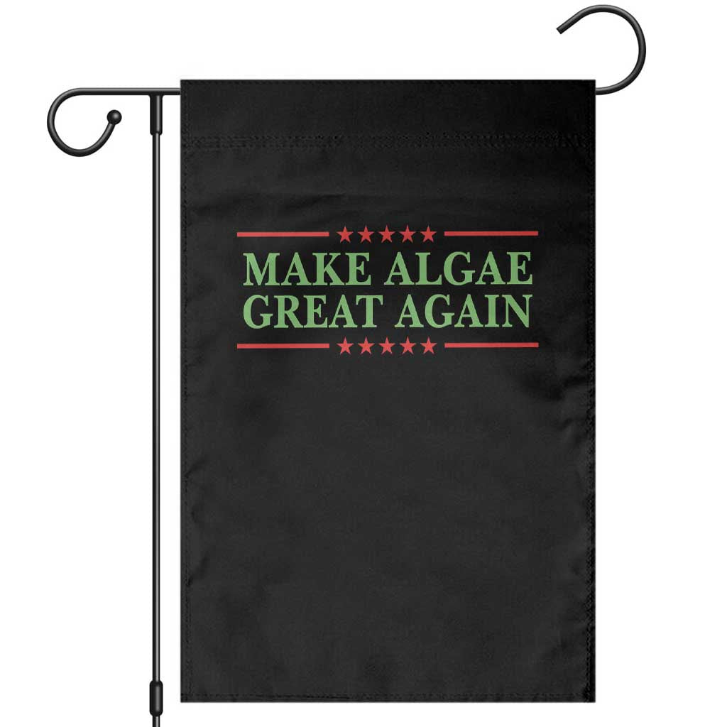 Make Algae Great Again Retro Garden Flag Funny Lincoln Memorial Reflecting Pool Parody Meme TS02 Black Print Your Wear