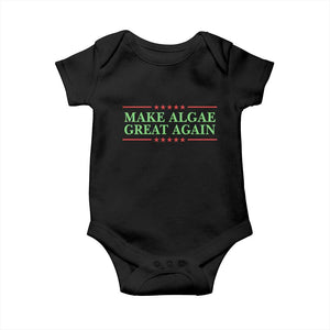 Make Algae Great Again Retro Baby Onesie Funny Lincoln Memorial Reflecting Pool Parody Meme TS02 Black Print Your Wear