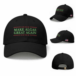 Make Algae Great Again Retro Baseball Cap Funny Lincoln Memorial Reflecting Pool Parody Meme TS02 Baseball Cap Universal Fit Black Print Your Wear