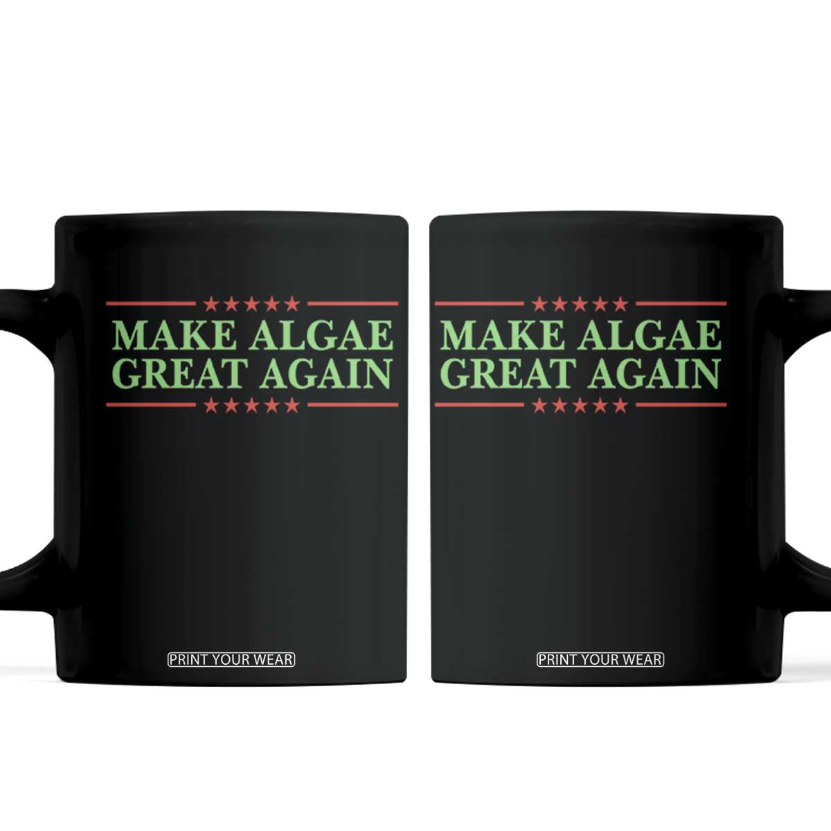 Make Algae Great Again Retro Coffee Mug Funny Lincoln Memorial Reflecting Pool Parody Meme TS02 Black Print Your Wear