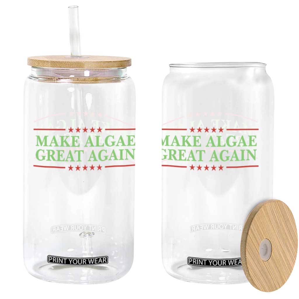 Make Algae Great Again Retro Glass Can Funny Lincoln Memorial Reflecting Pool Parody Meme TS02 Print Your Wear
