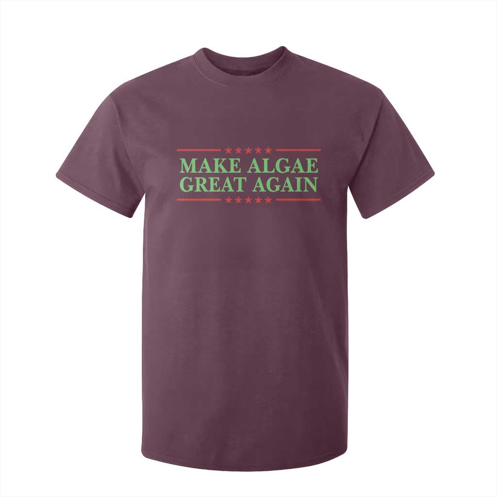 Make Algae Great Again Retro T Shirt For Kid Funny Lincoln Memorial Reflecting Pool Parody Meme TS02 Maroon Print Your Wear