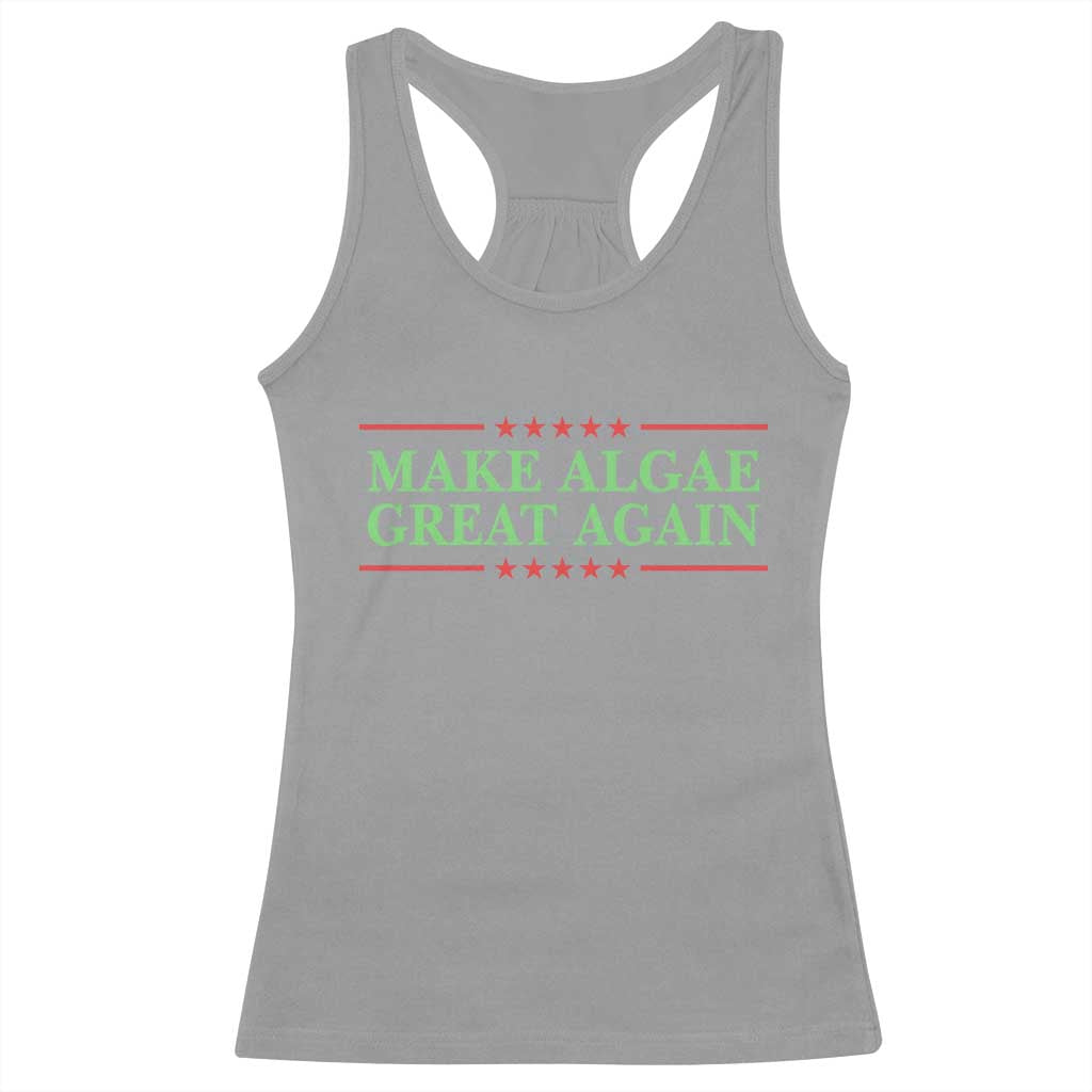 Make Algae Great Again Retro Racerback Tank Top Funny Lincoln Memorial Reflecting Pool Parody Meme TS02 Sport Gray Print Your Wear
