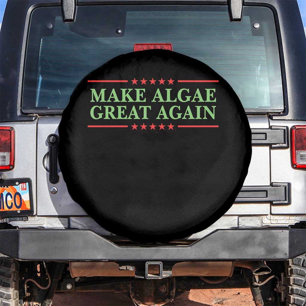 Make Algae Great Again Retro Spare Tire Cover Funny Lincoln Memorial Reflecting Pool Parody Meme TS02 No hole Black Print Your Wear