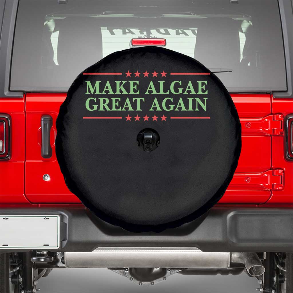 Make Algae Great Again Retro Spare Tire Cover Funny Lincoln Memorial Reflecting Pool Parody Meme TS02 Black Print Your Wear