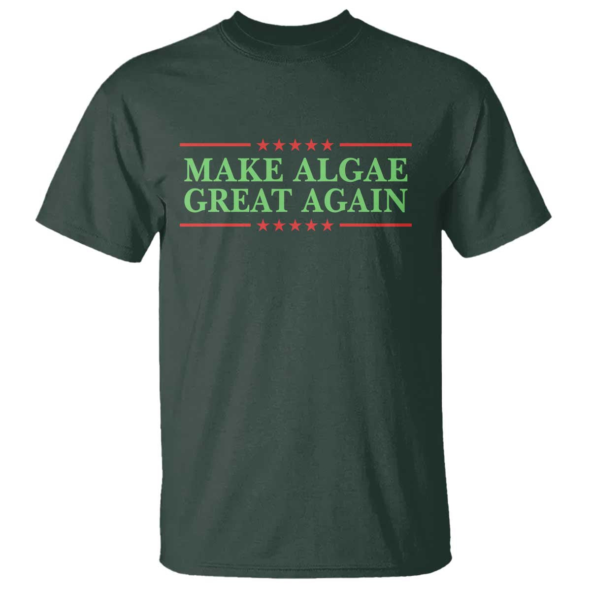Make Algae Great Again Retro T Shirt Funny Lincoln Memorial Reflecting Pool Parody Meme TS02 Dark Forest Green Print Your Wear