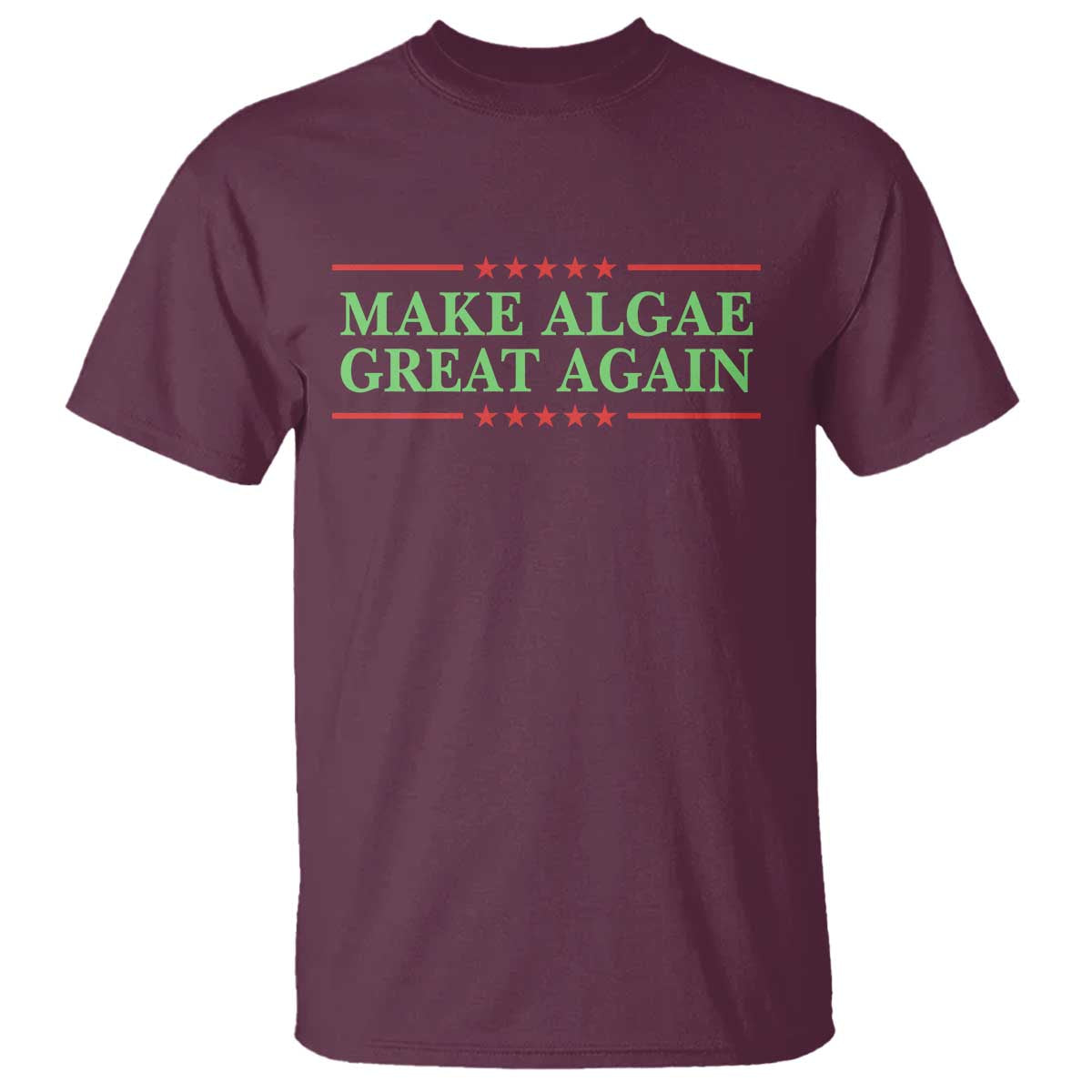 Make Algae Great Again Retro T Shirt Funny Lincoln Memorial Reflecting Pool Parody Meme TS02 Maroon Print Your Wear