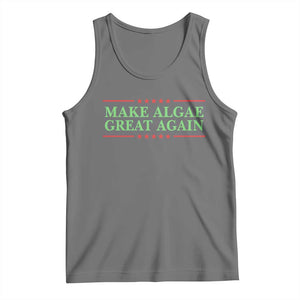Make Algae Great Again Retro Tank Top Funny Lincoln Memorial Reflecting Pool Parody Meme TS02 Black Heather Print Your Wear