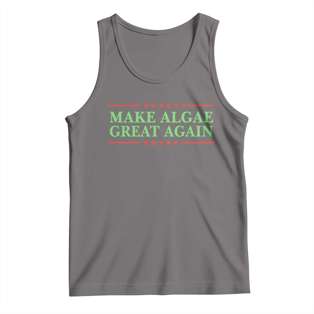 Make Algae Great Again Retro Tank Top Funny Lincoln Memorial Reflecting Pool Parody Meme TS02 Deep Heather Print Your Wear