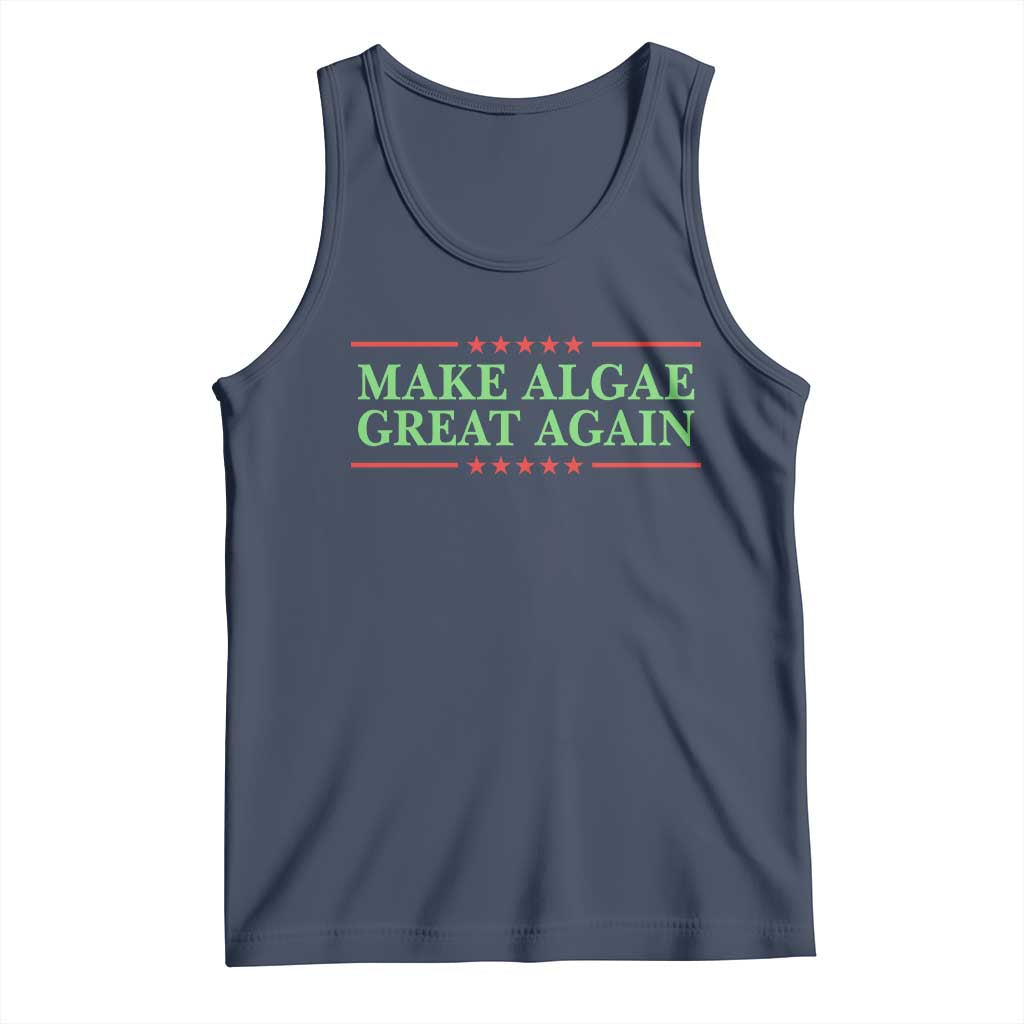 Make Algae Great Again Retro Tank Top Funny Lincoln Memorial Reflecting Pool Parody Meme TS02 Navy Print Your Wear