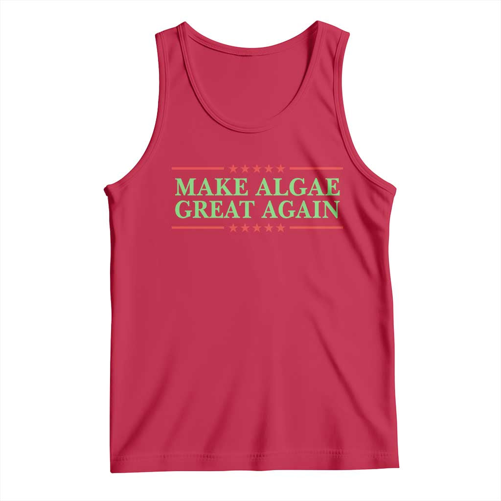 Make Algae Great Again Retro Tank Top Funny Lincoln Memorial Reflecting Pool Parody Meme TS02 Red Print Your Wear