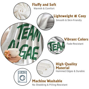Team Algae Slime Dripping Style Graphic Throw Blanket Viral Lincoln Memorial Reflecting Pool Swamp Meme TS02 Print Your Wear