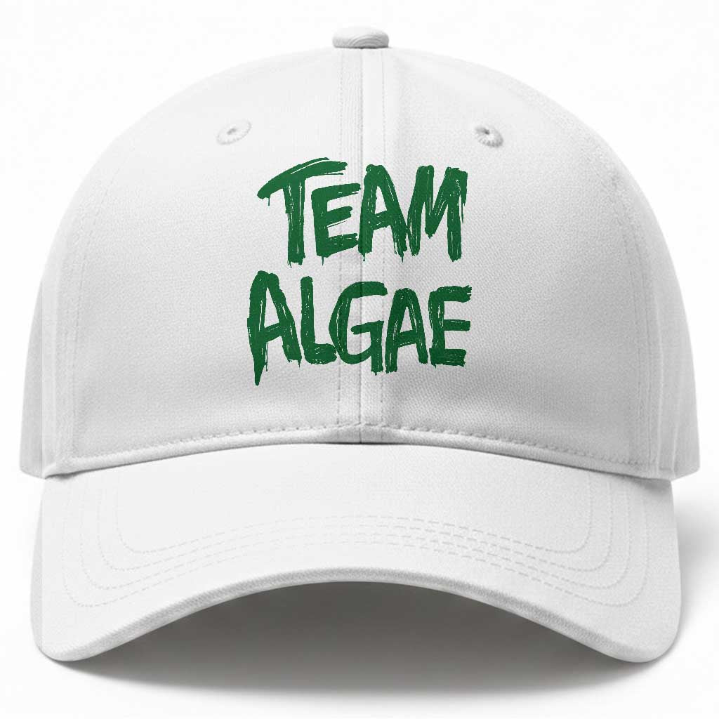 Team Algae Slime Dripping Style Graphic Baseball Cap Viral Lincoln Memorial Reflecting Pool Swamp Meme TS02 Print Your Wear