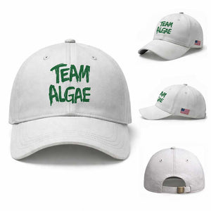 Team Algae Slime Dripping Style Graphic Baseball Cap Viral Lincoln Memorial Reflecting Pool Swamp Meme TS02 Baseball Cap Universal Fit White Print Your Wear