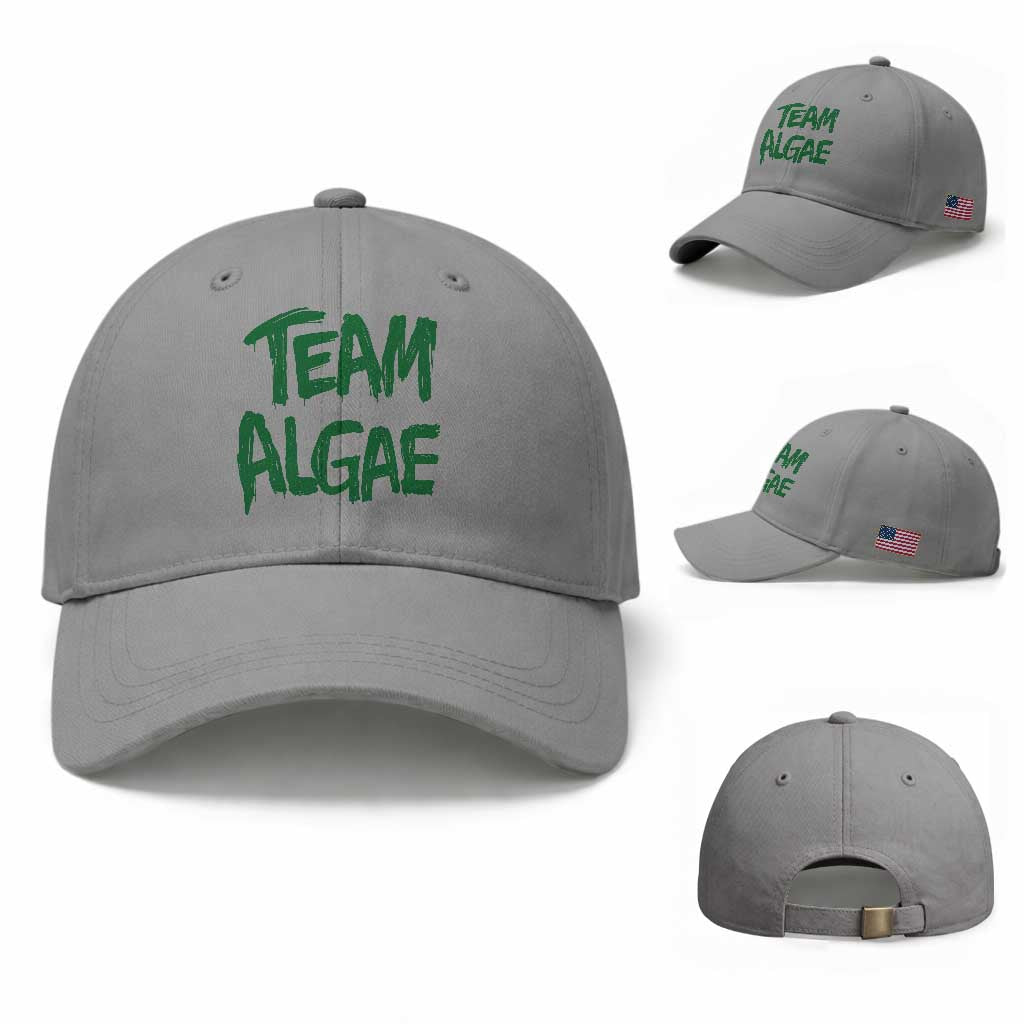 Team Algae Slime Dripping Style Graphic Baseball Cap Viral Lincoln Memorial Reflecting Pool Swamp Meme TS02 Baseball Cap Universal Fit Sport Gray Print Your Wear