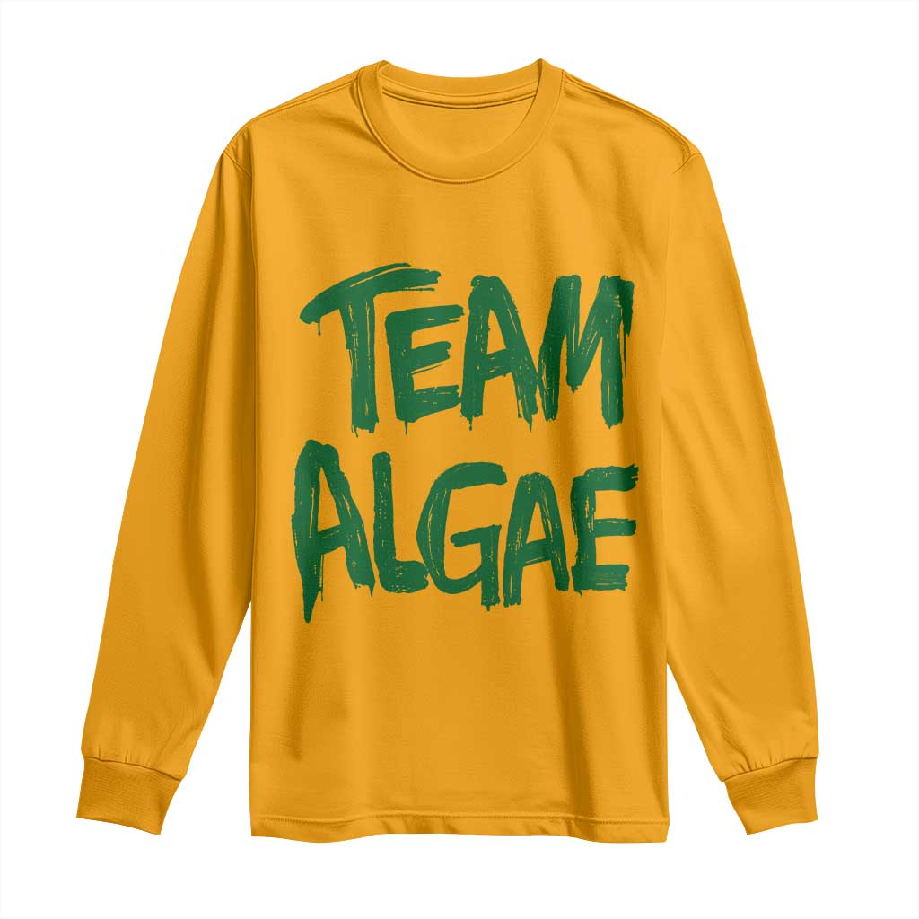 Team Algae Slime Dripping Style Graphic Long Sleeve Shirt Viral Lincoln Memorial Reflecting Pool Swamp Meme TS02 Gold Print Your Wear