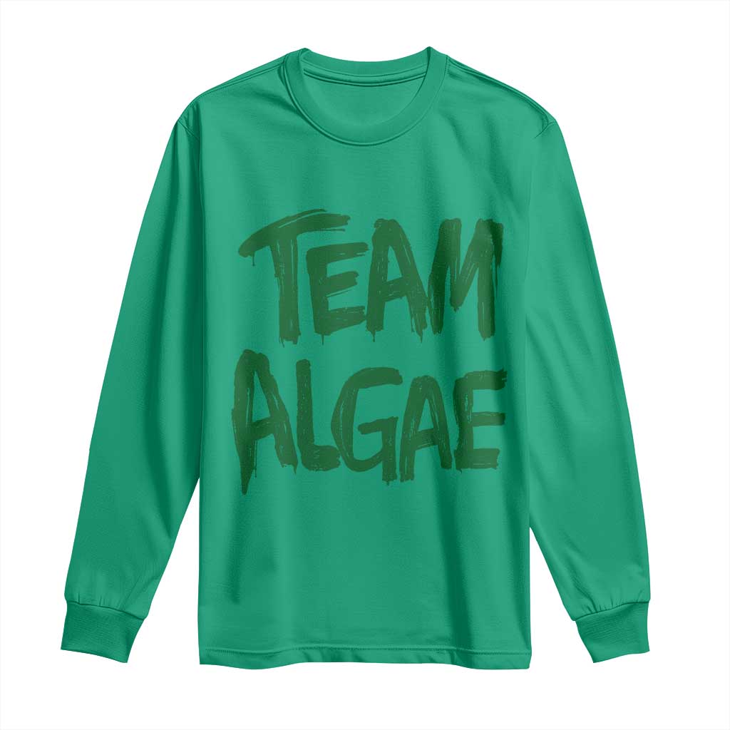 Team Algae Slime Dripping Style Graphic Long Sleeve Shirt Viral Lincoln Memorial Reflecting Pool Swamp Meme TS02 Irish Green Print Your Wear