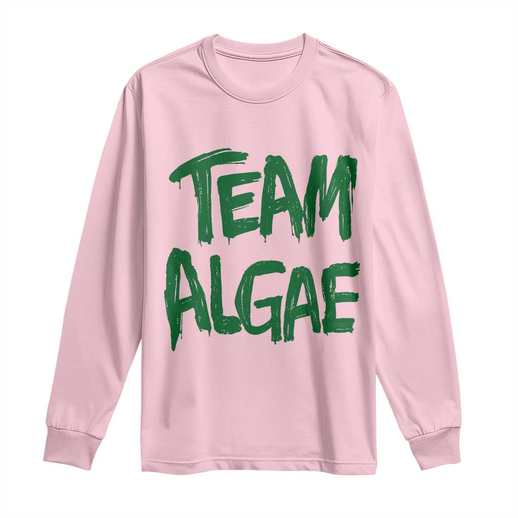 Team Algae Slime Dripping Style Graphic Long Sleeve Shirt Viral Lincoln Memorial Reflecting Pool Swamp Meme TS02 Light Pink Print Your Wear