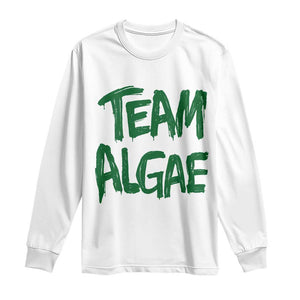 Team Algae Slime Dripping Style Graphic Long Sleeve Shirt Viral Lincoln Memorial Reflecting Pool Swamp Meme TS02 White Print Your Wear