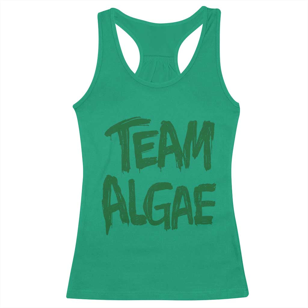 Team Algae Slime Dripping Style Graphic Racerback Tank Top Viral Lincoln Memorial Reflecting Pool Swamp Meme TS02 Irish Green Print Your Wear