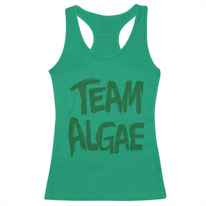 Team Algae Slime Dripping Style Graphic Racerback Tank Top Viral Lincoln Memorial Reflecting Pool Swamp Meme TS02 Irish Green Print Your Wear